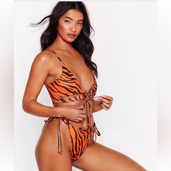 NASTY GAL Tiger Print Bikini - Picture 2 of 5